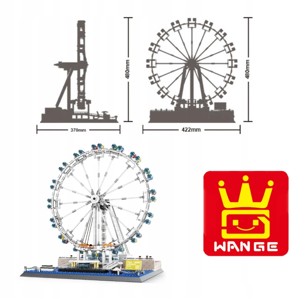 Konstrukciniai "wange" kaladėlės London Eye, 1528 det.