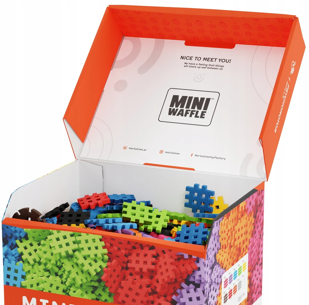 KONSTRUKTORIAUS RINKINYS MARIOINEX MINI VAFLIŲ KALULĖLIAI 500 ELEMENTŲ