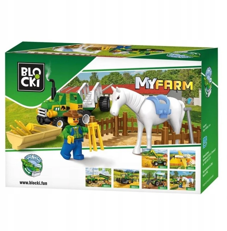 Konstruktorius Blocki MyFarm Mažas traktorius, KB0318, 43vnt.