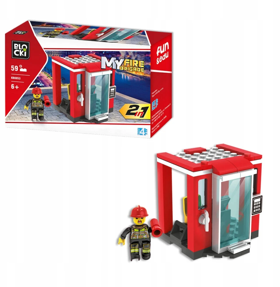 Konstruktorius Blocki MyFireBrigade 2 viename, KB0853, 59vnt.