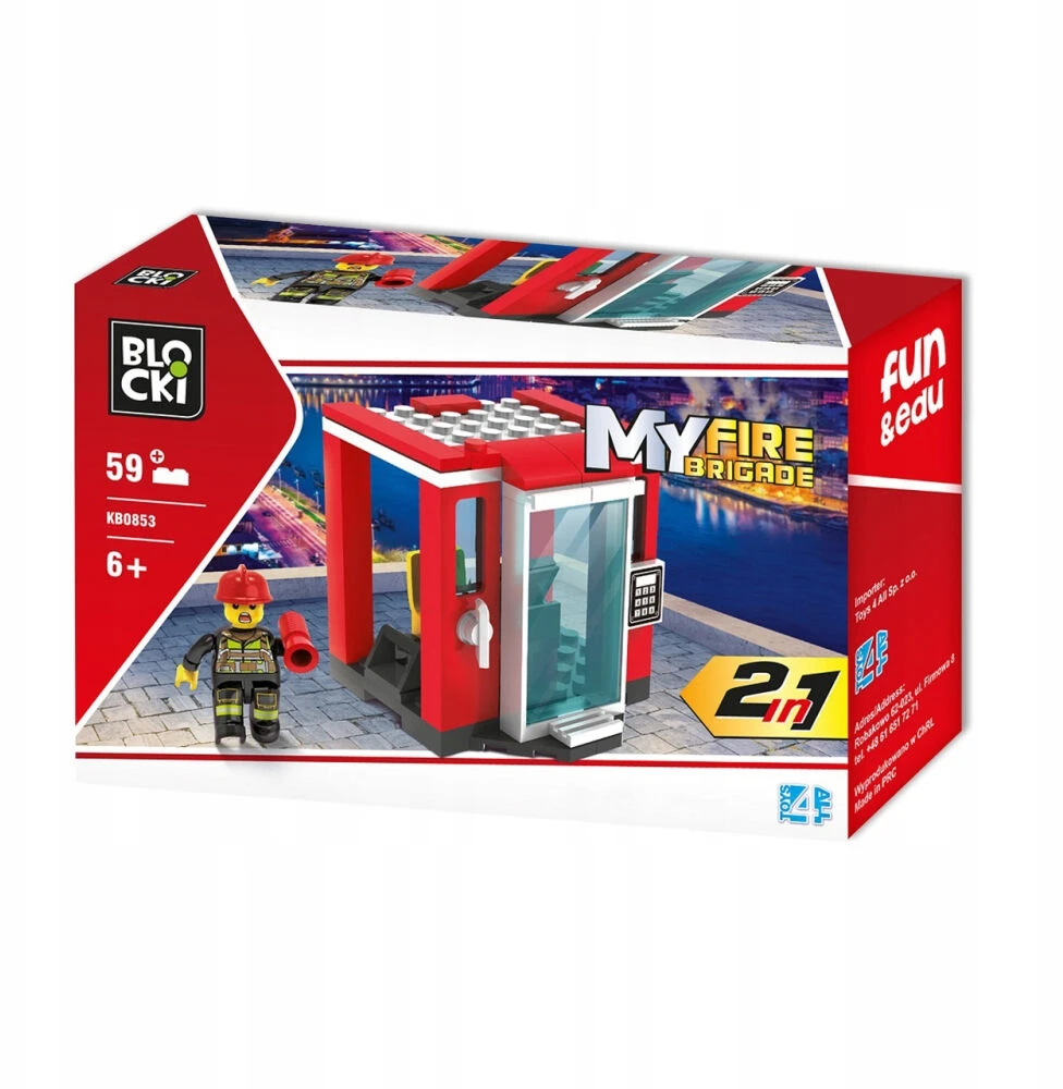 Konstruktorius Blocki MyFireBrigade 2 viename, KB0853, 59vnt.