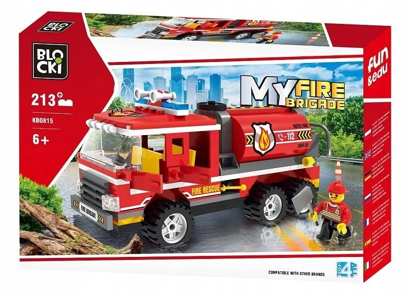 Konstruktorius Blocki MyFireBrigade Gaisrinė mašina, KB0815, 213vnt.