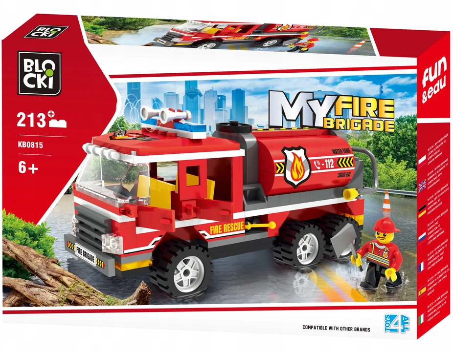 Konstruktorius Blocki MyFireBrigade Gaisrinė mašina, KB0815, 213vnt.