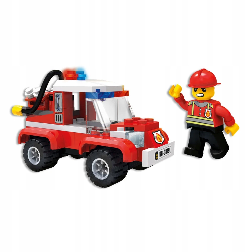 Konstruktorius Blocki MyFireBrigade Gaisro gesinimo automobilis KB0819, 84 vnt