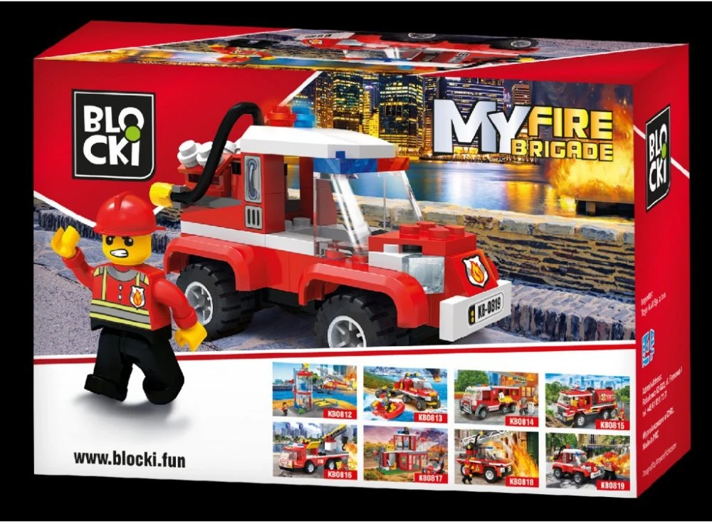 Konstruktorius Blocki MyFireBrigade Gaisro gesinimo automobilis KB0819, 84 vnt