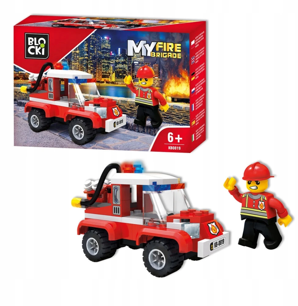 Konstruktorius Blocki MyFireBrigade Gaisro gesinimo automobilis KB0819, 84 vnt