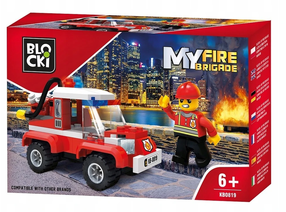 Konstruktorius Blocki MyFireBrigade Gaisro gesinimo automobilis KB0819, 84 vnt