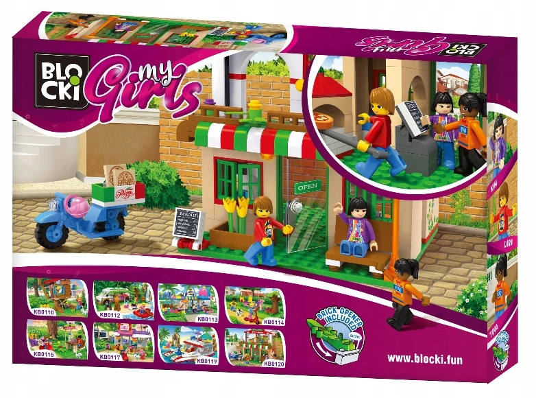 Konstruktorius Blocki MyGirls Picerija Lary, KB0120, 263vnt.