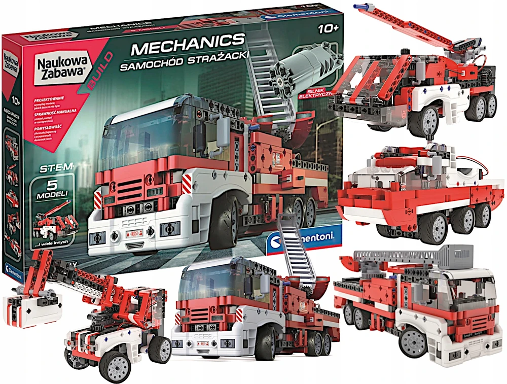Konstrukcinis rinkinys Mechanikos laboratorija - Gaisrinis automobilis - Clementoni 50728