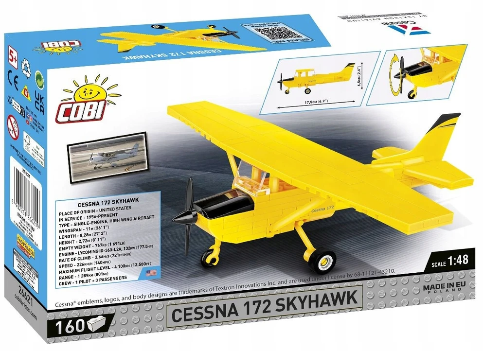 Konstruktorius Cobi Cessna 172 Skyhawk lėktuvas 26621, 160 d.