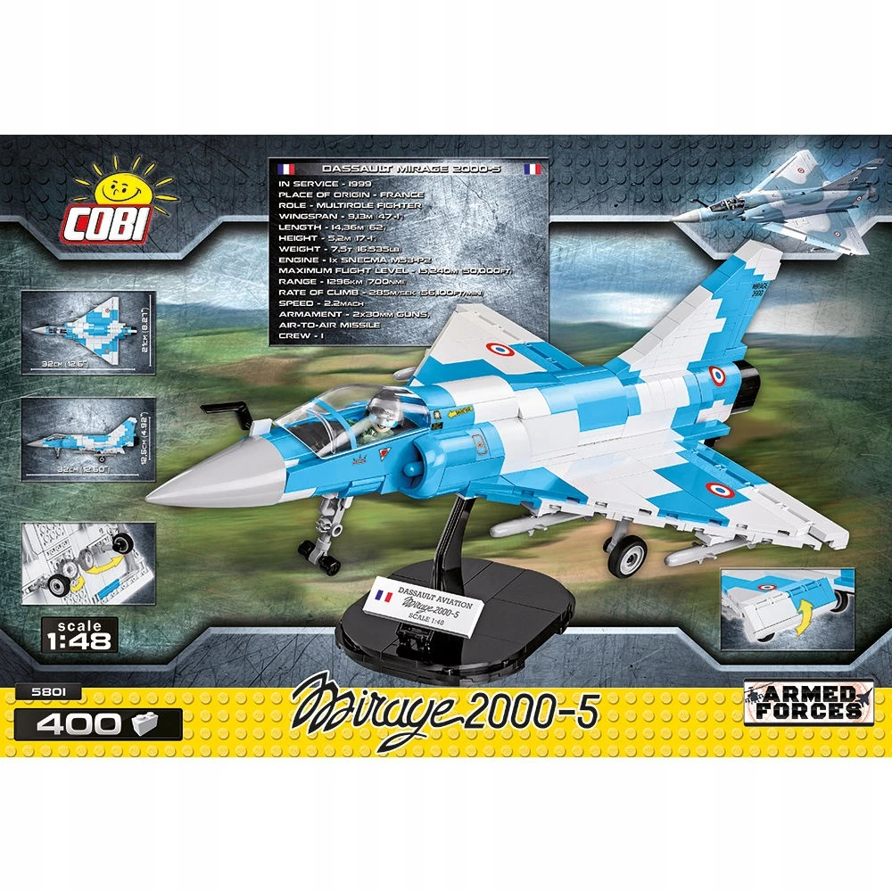 Konstruktorius Cobi Fighter Jet Dassault Mirage 2000