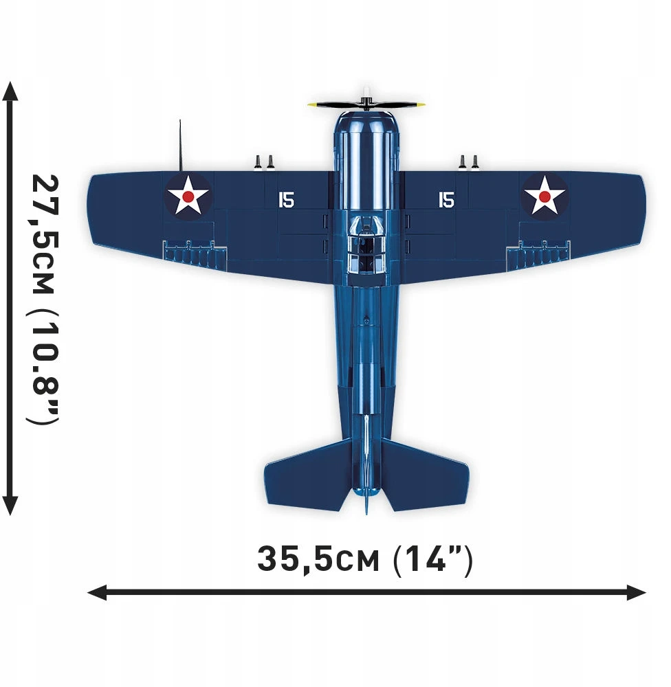 Konstruktorius Cobi istorinė kolekcija F4F Wildcat, 375 det