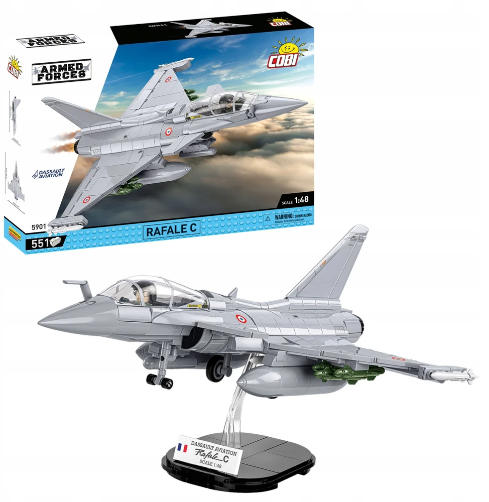 Cobi Dassault Rafale C konstravimo rinkinys iš 551 detalės