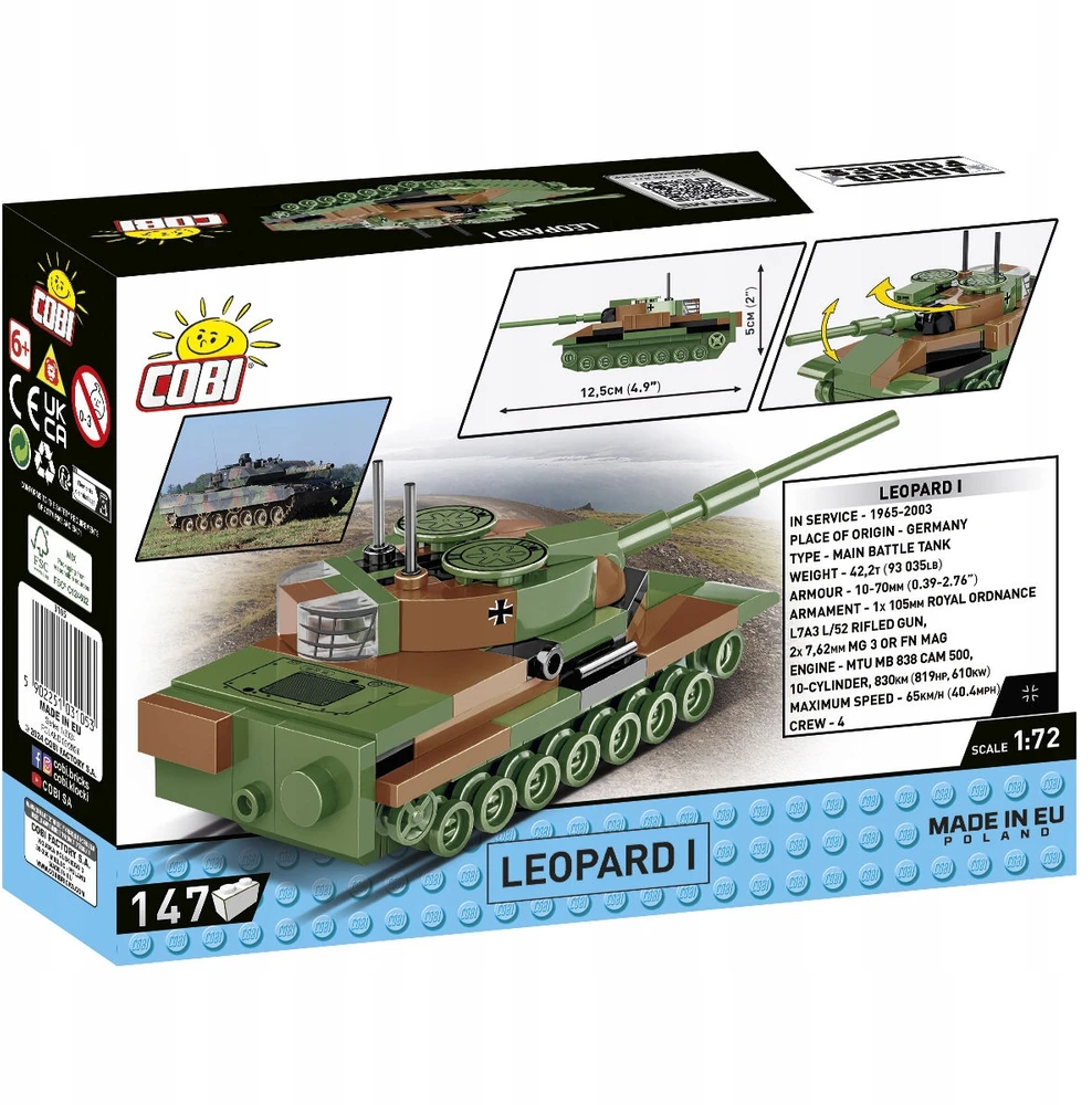 Konstruktorius Cobi Leopard 1 tankas 3105, 147 d.