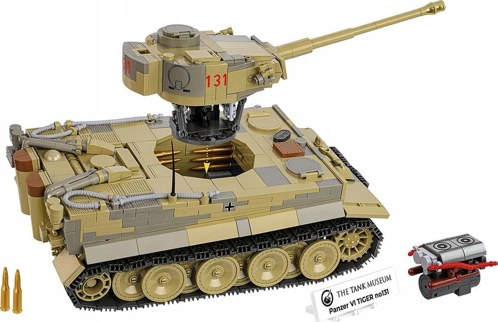 COBI konstruktorius Panzer VI Tiger 131, 1:28, 1275 detalių tankas