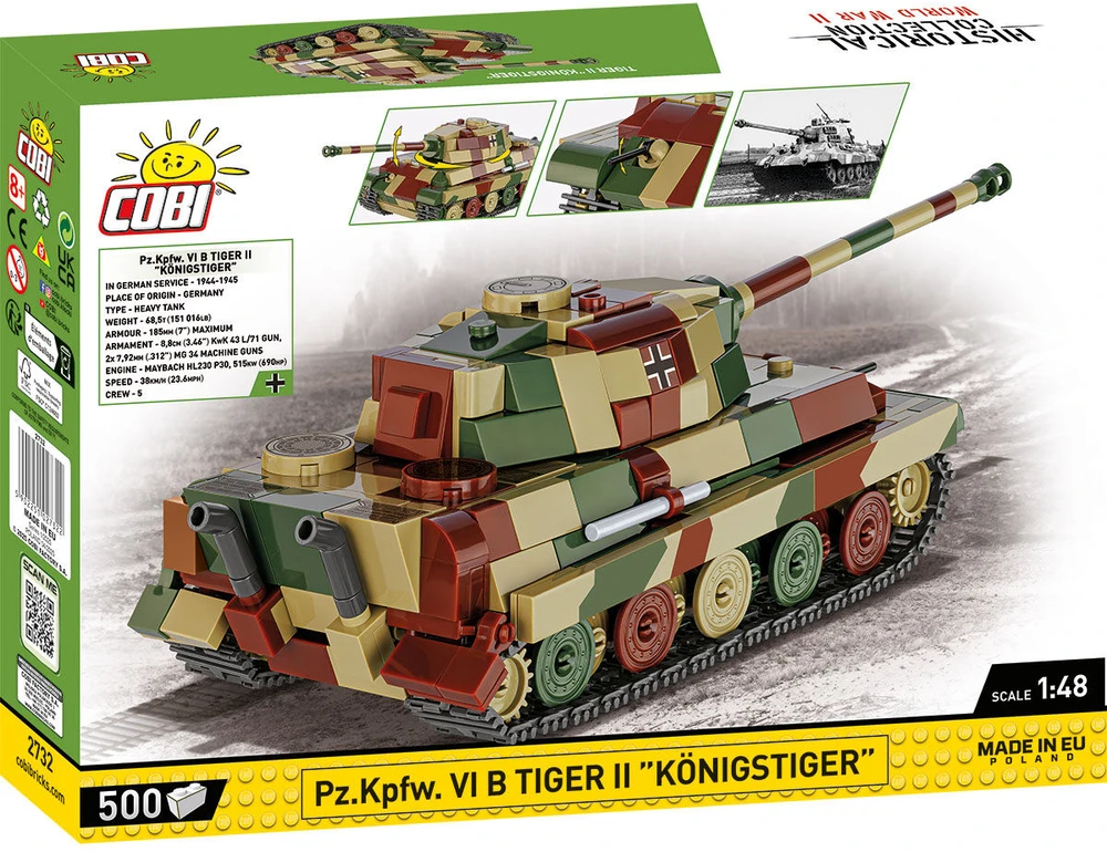 Cobi Klocki Pz.kpfw. vi b tiger ii konigstiger blokai