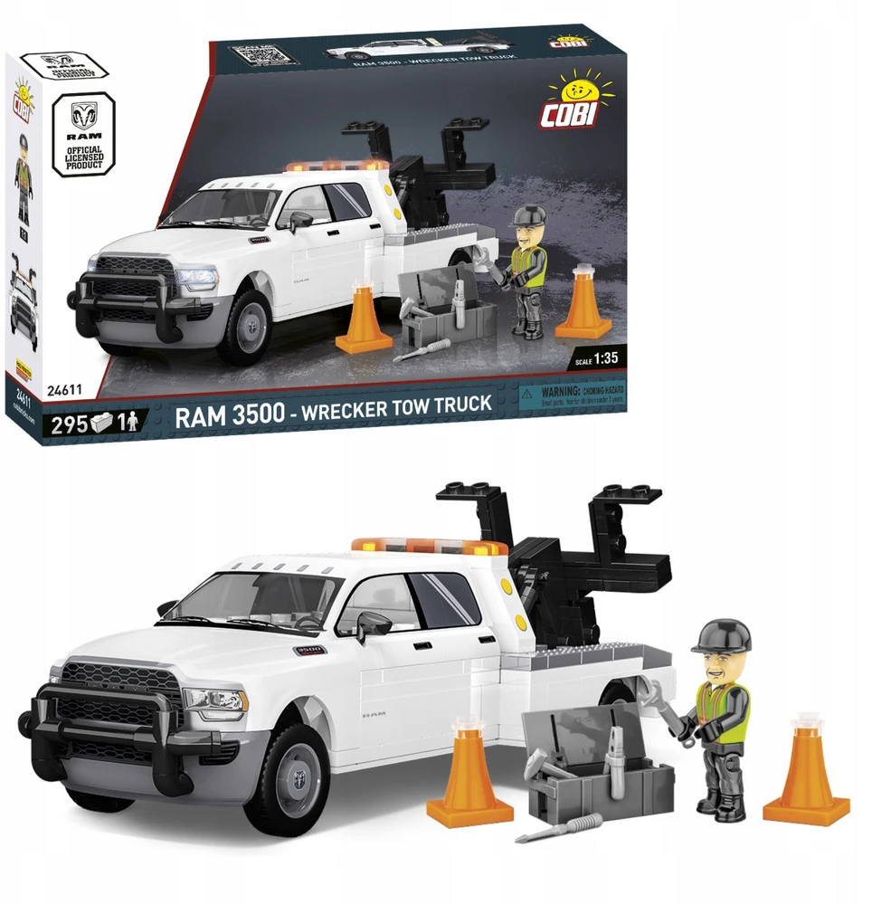 Konstruktorius Cobi RAM 3500 Wrecker Tow Truck automobilis 24611, 295 d.
