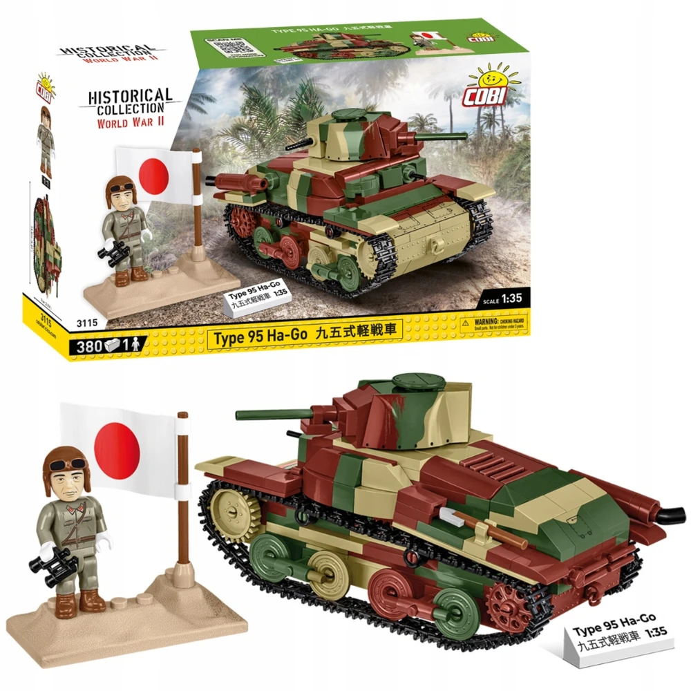 Konstruktorius Cobi Type 95 Ha-Go tankas 3115, 380 d.