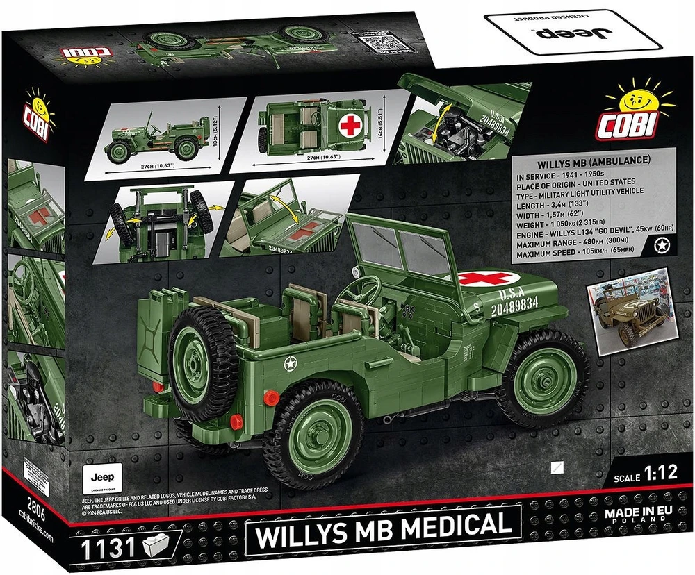 Konstruktorius Cobi Wilys MB Medikų automobilis 2806, 1131