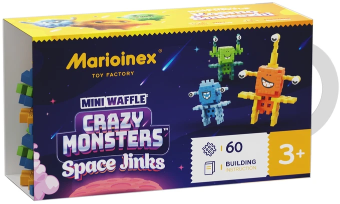 Marioinex Mini blokeliai Crazy Monsters Space Jinks space 60vnt ZA5490