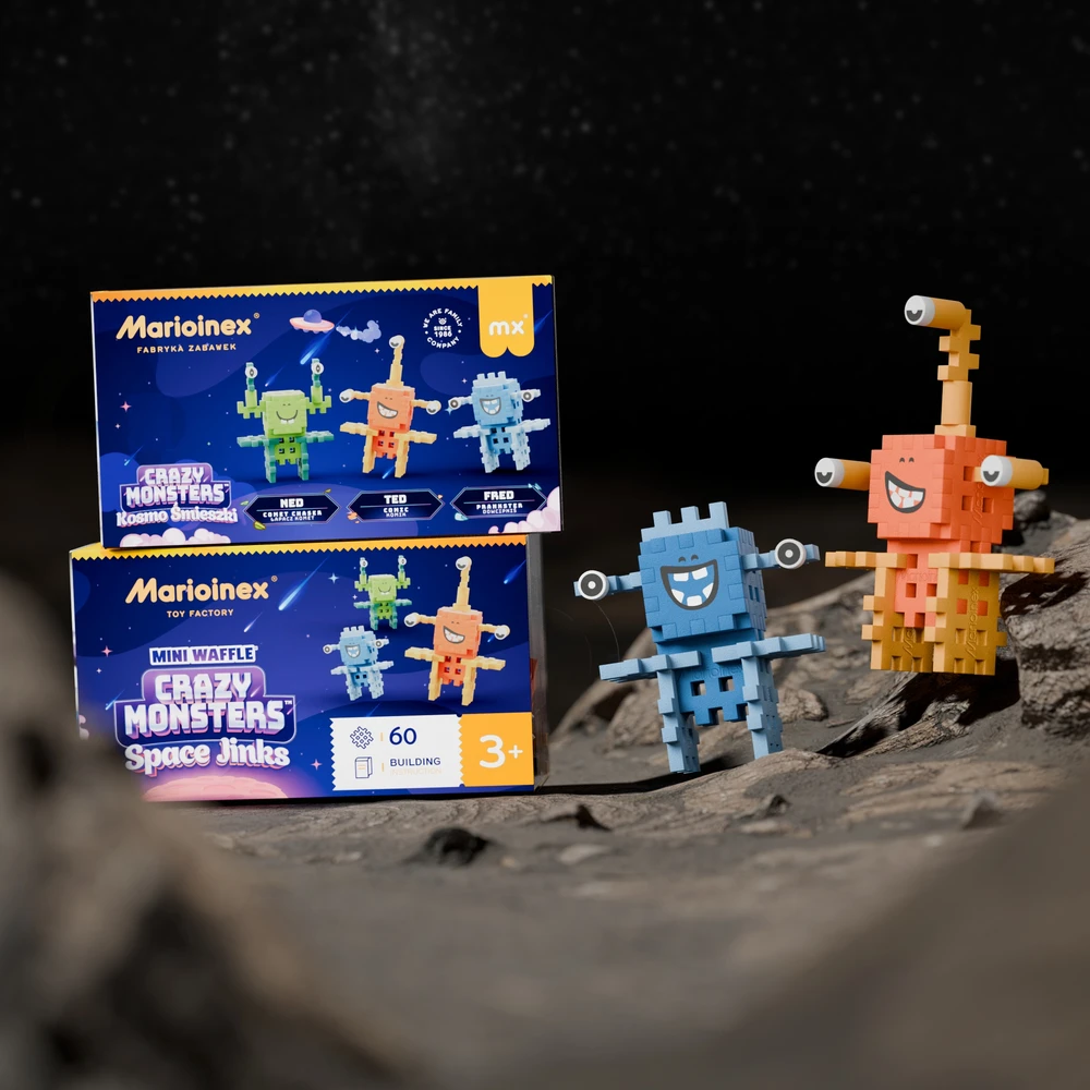 Marioinex Mini blokeliai Crazy Monsters Space Jinks space 60vnt ZA5490