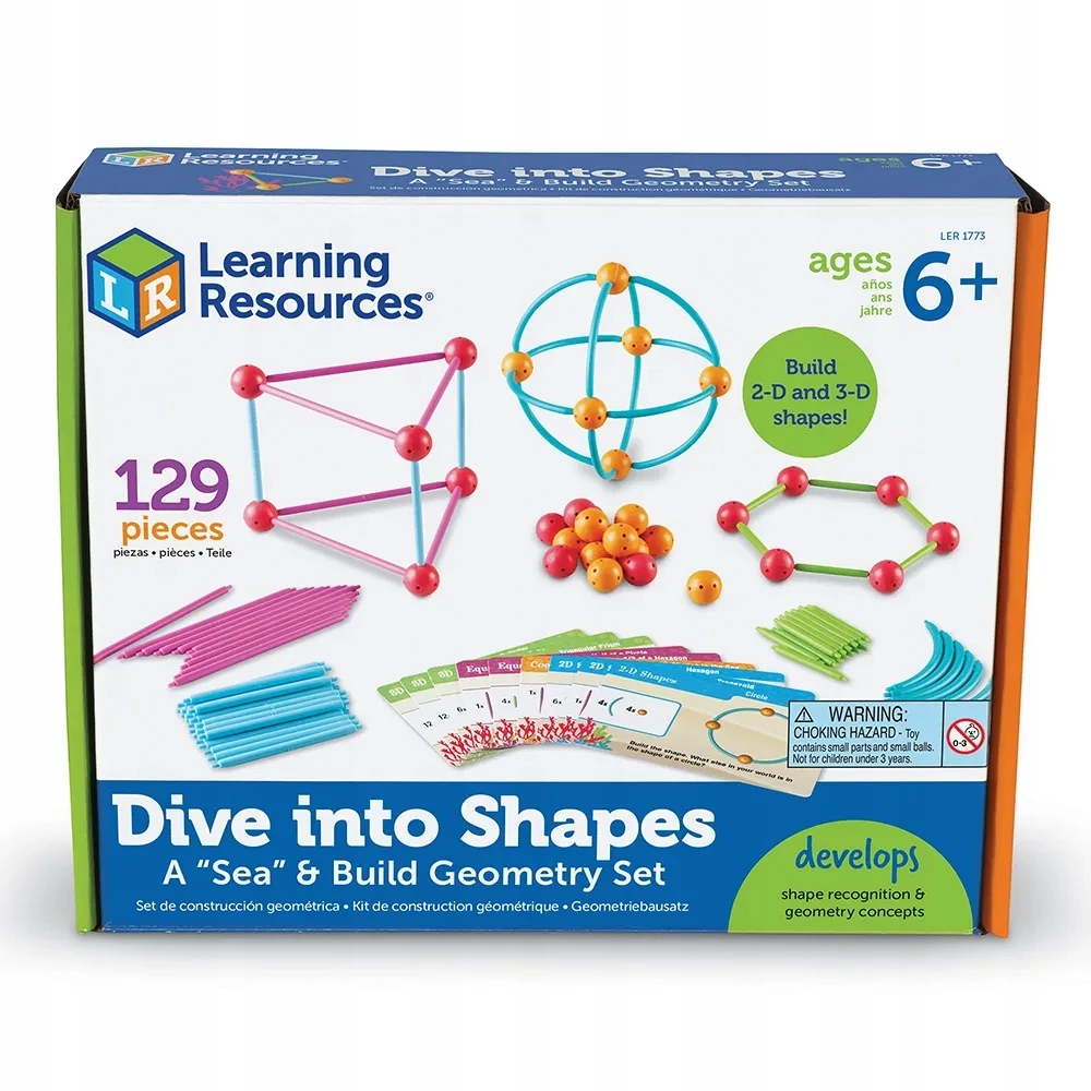Konstruktorius Learning resources Pasinerkite į formas! Geometrijos rinkinys, 129 d.