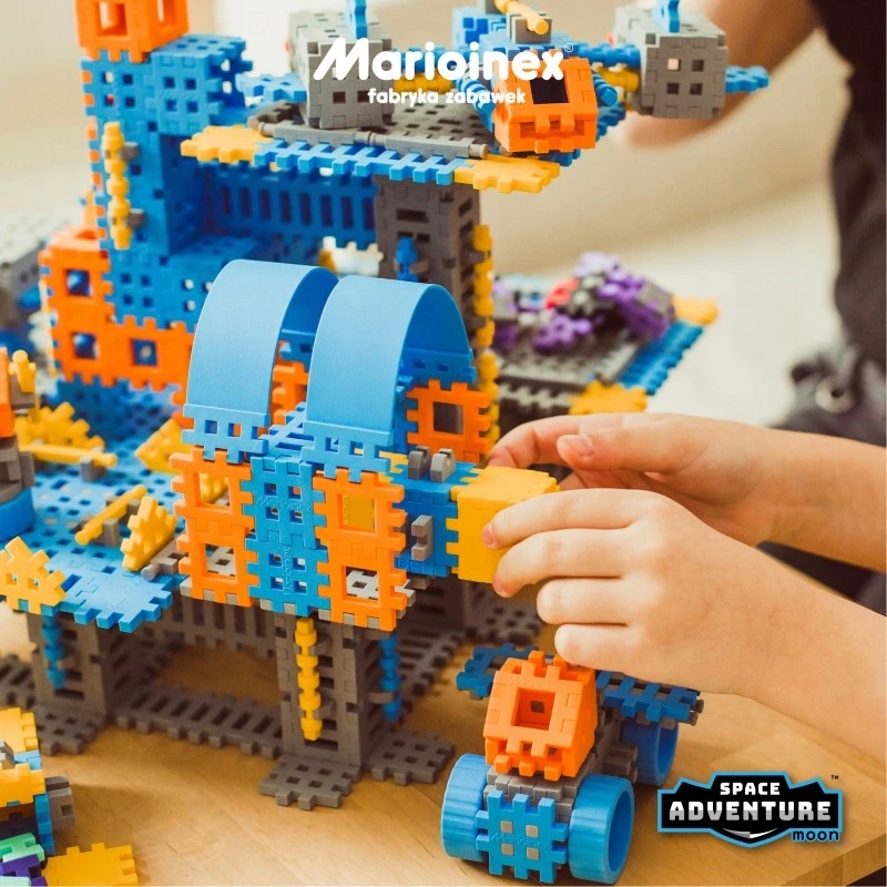MARIOINEX mini vafliniai konstravimo kaladėlės, kosmoso pagrindas, 618 detalių