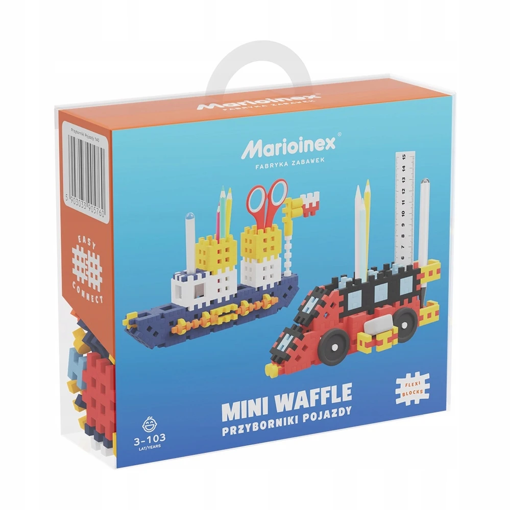 Konstruktorius Marioinex Mini Waffle Pieštukinė Transportas, 140 d.