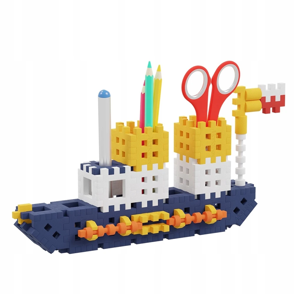 Konstruktorius Marioinex Mini Waffle Pieštukinė Transportas, 140 d.