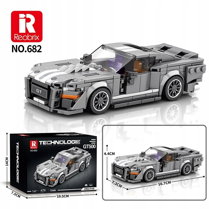 Konstruktorius Reobrix Supercar Mustang Shelby GT500, 476 vnt.