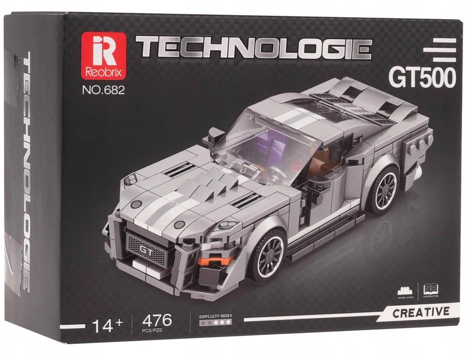 Konstruktorius Reobrix Supercar Mustang Shelby GT500, 476 vnt.