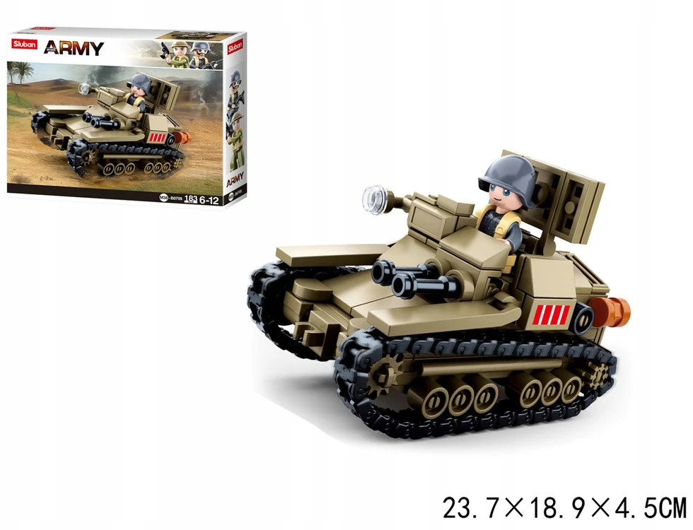 Konstruktorius Sluban Small Italian Tank, 183 d.