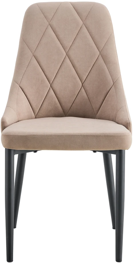 Kontrast MINŠTA SVETAINĖS KĖDĖ, STILINGAS GLAMURAS EVA VELVET KT201 TAUPE BEIGE