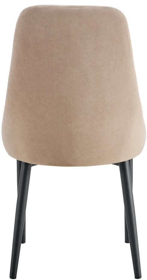 Kontrast MINŠTA SVETAINĖS KĖDĖ, STILINGAS GLAMURAS EVA VELVET KT201 TAUPE BEIGE