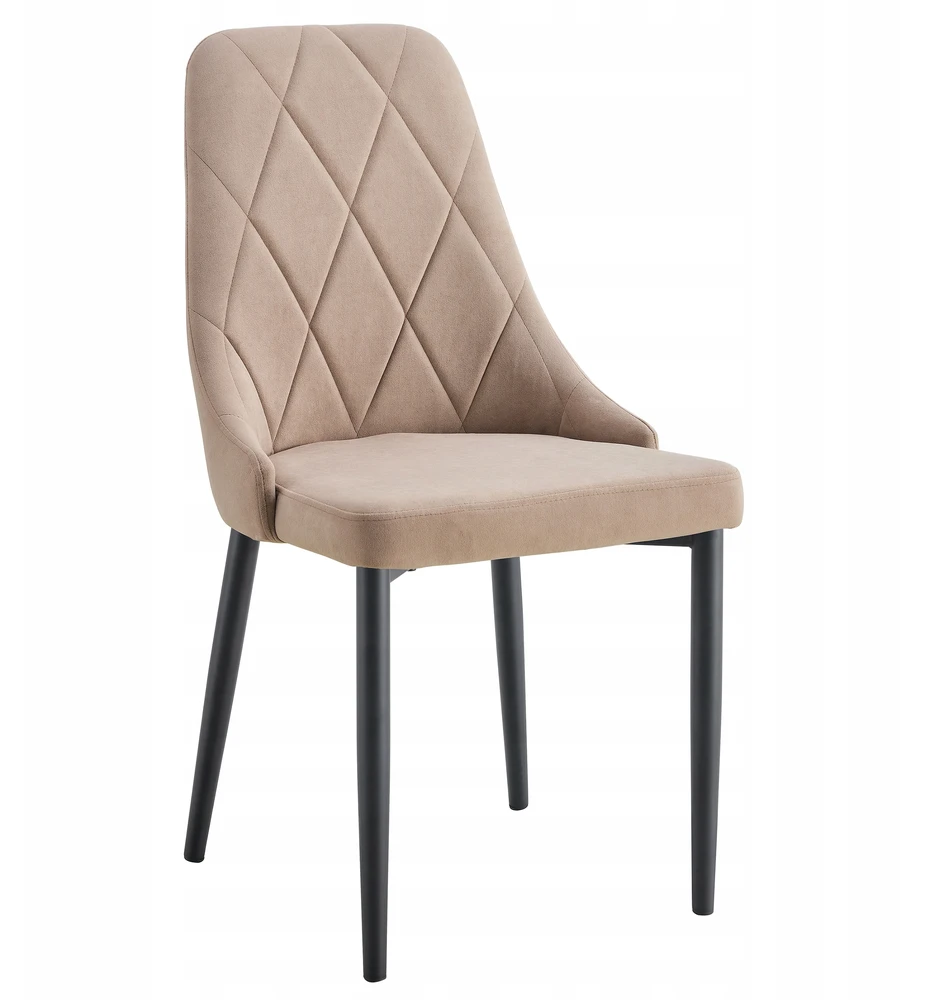 Kontrast MINŠTA SVETAINĖS KĖDĖ, STILINGAS GLAMURAS EVA VELVET KT201 TAUPE BEIGE
