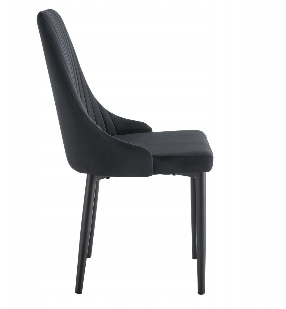 Kontrast Modernus juodas "velvet" stalas "glamour" stiliaus, 89 cm aukščio