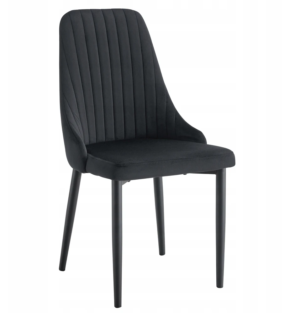 Kontrast Modernus juodas "velvet" stalas "glamour" stiliaus, 89 cm aukščio