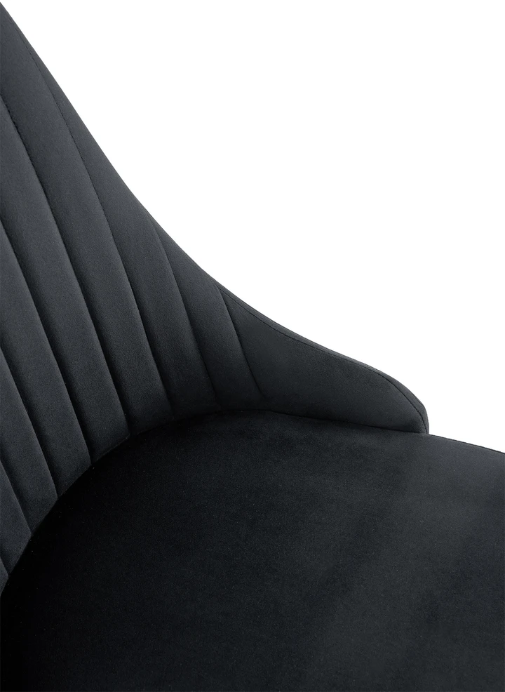 Kontrast Modernus juodas "velvet" stalas "glamour" stiliaus, 89 cm aukščio