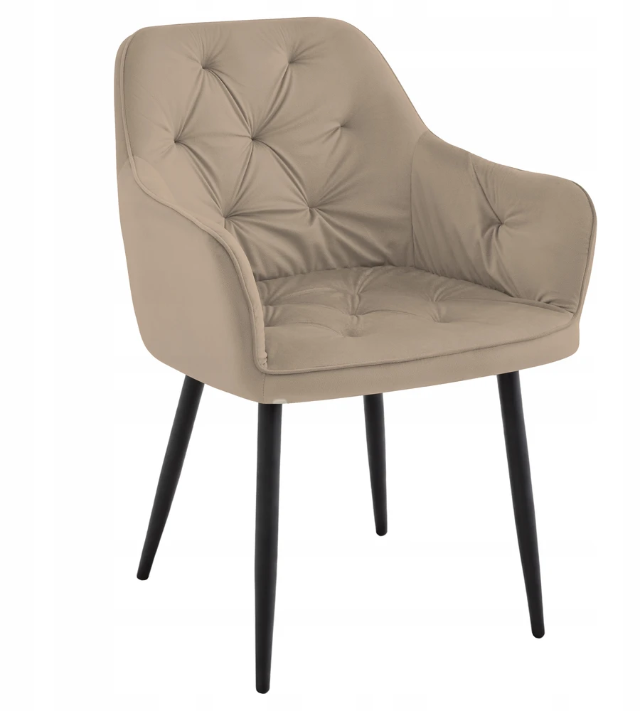 Kontrasto MINŠTA KĖDĖ FOTOŠAS VALGAMOSIS SVETAINE VELŪRAS JULIA III KT202 TAUPE BEIGE