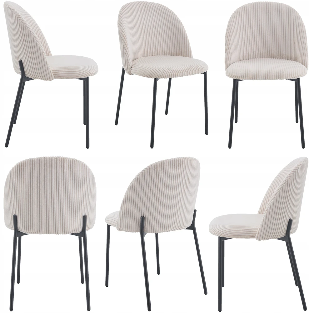 Kontrasto ŠIUOLAIKINĖ STILINGA KĖDĖ VIRTUVĖ VALGOMAS SVETAINE SVETAINE INES KT207 VELUTINIAI BEIGE