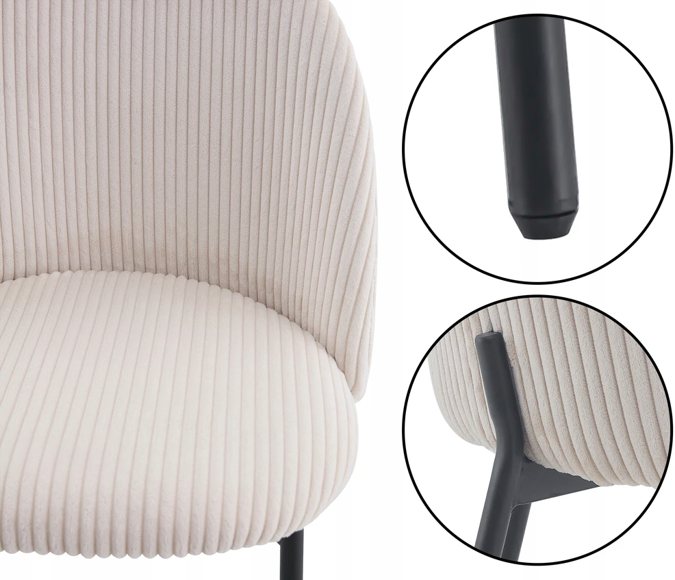 Kontrasto ŠIUOLAIKINĖ STILINGA KĖDĖ VIRTUVĖ VALGOMAS SVETAINE SVETAINE INES KT207 VELUTINIAI BEIGE