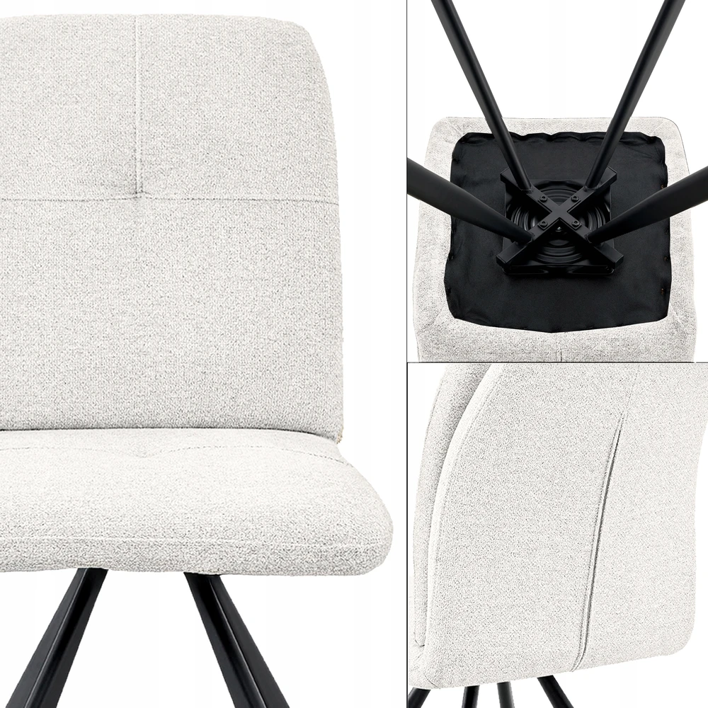 Kontrasto STILINGA KĖDĖ VIRTUVĖ VALGOMAS SVETAINE CHENIL KO221 SELENA SWIVEL BEIGE