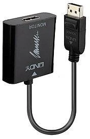Adapteris - LINDY DisplayPort 1.2 į DVI-D Basic Adapteris, Maksimali Raiška 1920x1080@60Hz / 1920x12000@60Hz, 150 mm, Juodas