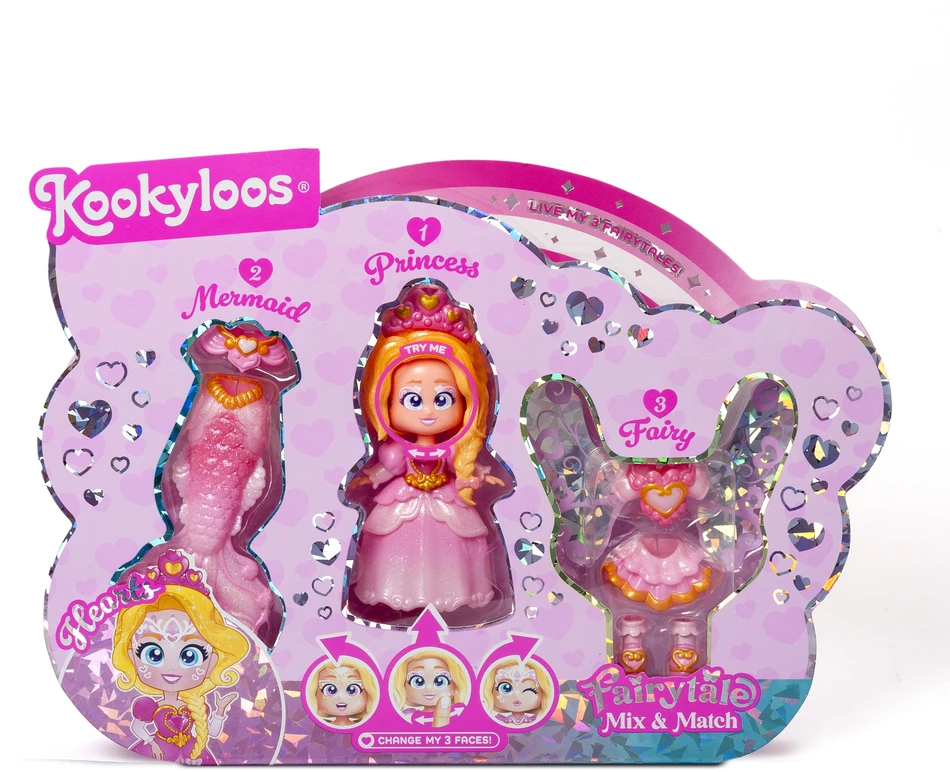 ORBICO „KookyLoos Fairytale Mix & Match“ lėlė „Princesė pasakų undinėlė“ 3 viename