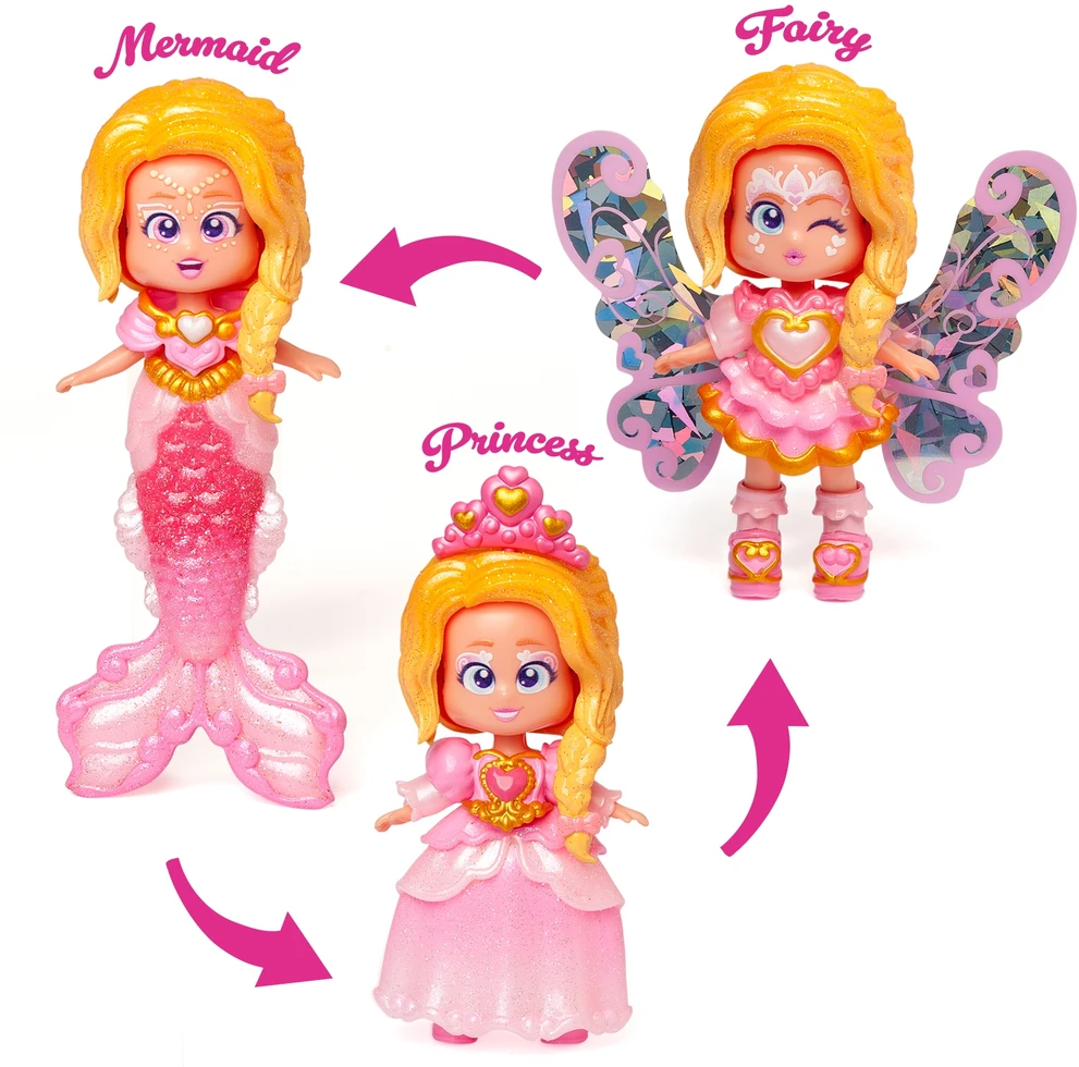 ORBICO „KookyLoos Fairytale Mix & Match“ lėlė „Princesė pasakų undinėlė“ 3 viename