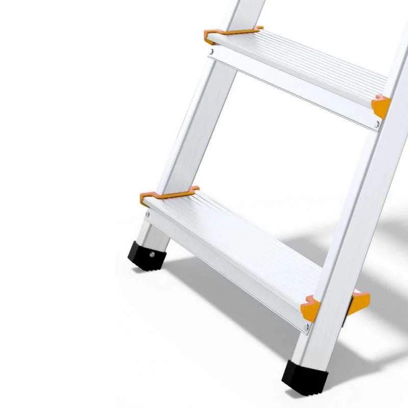 Buitinės kopėčios DRABEST ALD5 (150 kg) vienpusės su turėklu ir lentyna, 5 pakopų