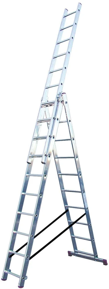 Kopėčios KRAUSE Corda, 3 x 11, universalios, aliuminės, darbinis aukštis 730cm