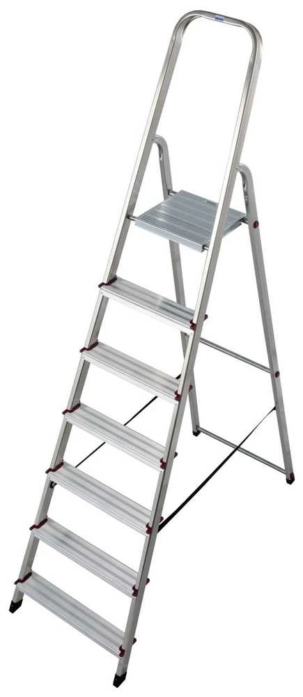 Kopėčios KRAUSE Corda, 7 pakopų, aliumininės, vienpusės, maks. darbinis aukštis 340 cm