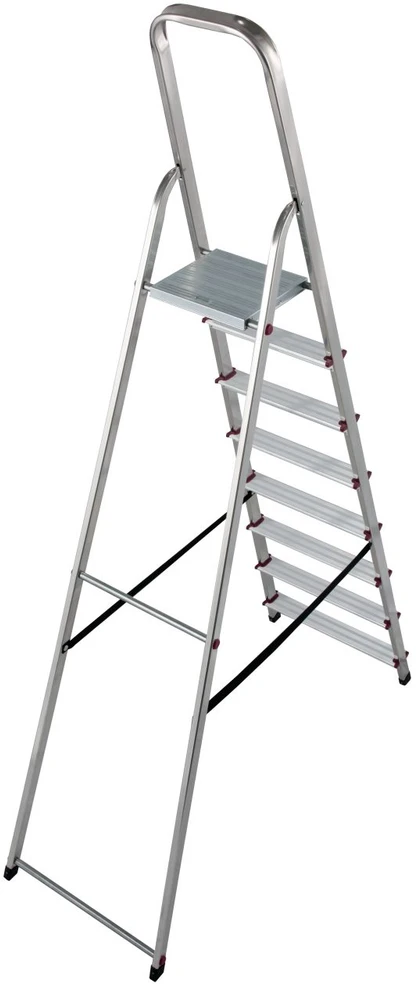 Kopėčios KRAUSE Corda, 8 pakopų, aliumininės, vienpusės, maks. darbinis aukštis 365 cm