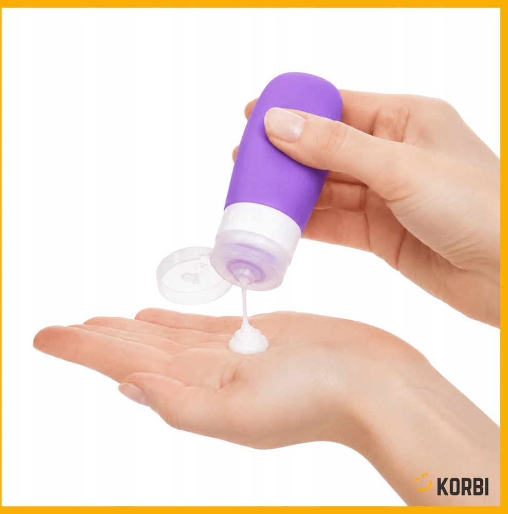 Korbi 4 x 60 ml kelioninių kosmetikos krepšelių rinkinys